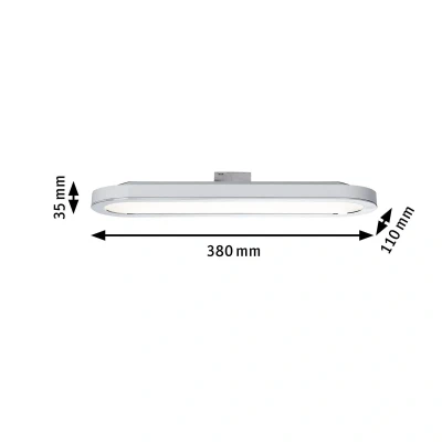 Abbildung von Paulmann Schienensystem Leuchten »URail Panel Loop 480lm 7W 2700K 230V Chrom matt, 7W«, (1 tlg.), Einzelspot, dimmbar