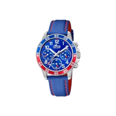 Abbildung von LOTUS Armbanduhr Modell 18581/4 aus der Kollektion JUNIOR Collection, Gehäuse 36 mm blauem Lederband für Kadett