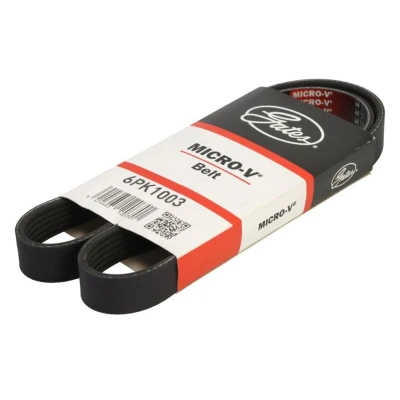 Abbildung von GATES 6PK1003 Keilrippenriemen 1003 6 Polyester, EPDM (Ethylen Propylen Dien Kautschuk) RoadMax Value Line BMW: X3, 5 Touring, 3 Saloon