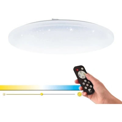 Abbildung von Eglo 98237 LED Deckenleuchte FRANIA A mit Kristallen weiß Ø57cm H:7,5cm 2700K 6500K