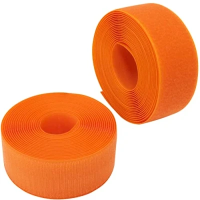 Abbildung von AERZETIX C66000 Klettband/ rolle 50 mm 5 meter organizer/kabelbinder band für kleidersäcke aus polyamid und polyester farbe: orange