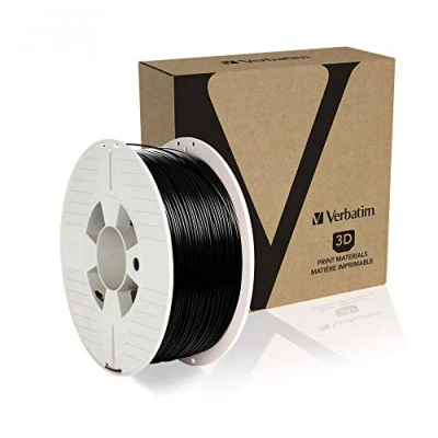 Abbildung von Verbatim PET G Filament 3D Druck, 1,75mm, 1kg, Polyethylenterephthalat Glykol zur Materialextrusion, für Drucker und Stift, aus G, schwarz