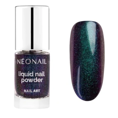 Abbildung von NEONAIL Liquid Nail Powder Chameleon 01 Flüssiger Nagelpuder Chrome Glitzer Nägel Puder Art Nageldesign Zubehör Glitter Chrom Violett, Blau 6,5 ml