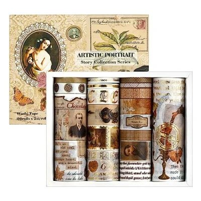 Abbildung von Lychii 20 Rollen Washi Tape Set, Dekoratives Klebeband, Kollektion für Bastler, verschönert Journals, Planer, Karten und Scrapbooking
