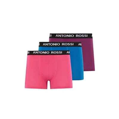 Abbildung von FM London Antonio Rossi Fitted 3 PACK Panties, Herren, Größe: Large, Purple/pink/blue