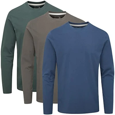 Abbildung von Charles Wilson 3er Pack Langarm T Shirt Mit Rundhalsausschnitt (XXL, Dark Essentials 31 (0822))