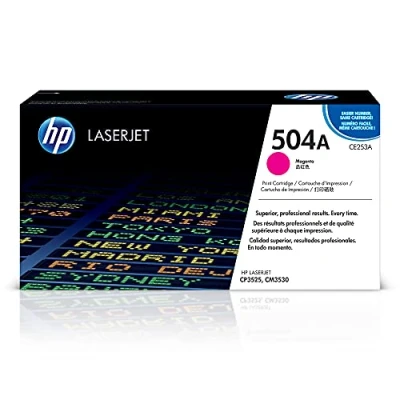 Abbildung von HP 504A (CE253A) Rot Original Toner für Color Laserjet CP3525, CM3530 Magenta 7.000S