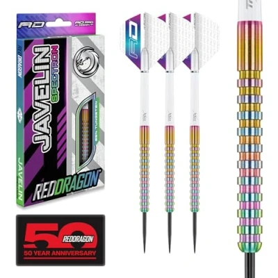 Abbildung von RED DRAGON Javelin Spectron Premium Wolfram Steel Tip Dart Set mit Flüge und Schäften (20.0, Gramm)