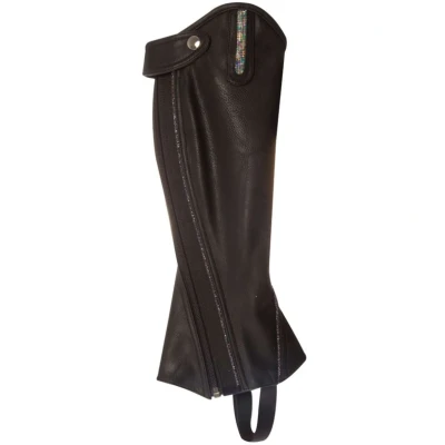 Abbildung von Imperial Riding Chaps Sparkling Synth Leder Schw/Lila XXS