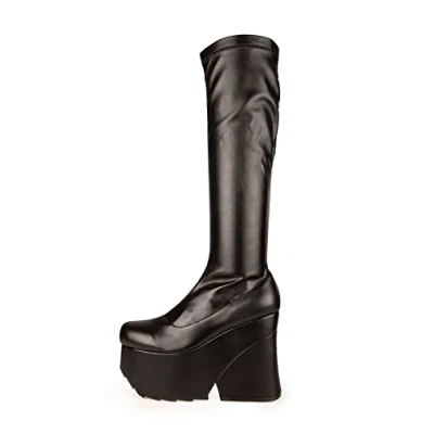Abbildung von LAMODA Damen Shy Away Knee High Boot, Black Pu, 36 EU
