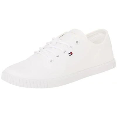 Abbildung von Tommy Hilfiger Sneaker Sportlicher Schnürer, Damen, Größe: 37, White Baumwolle