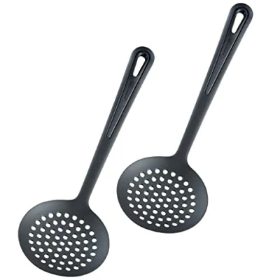 Abbildung von Westmark 2 Schaumlöffel/Schöpf /Abseihlöffel, Hochhitzebeständig bis 270 C/ 518 F, Länge: 32,2 cm, Gentle Plus, Schwarz, 285022E5