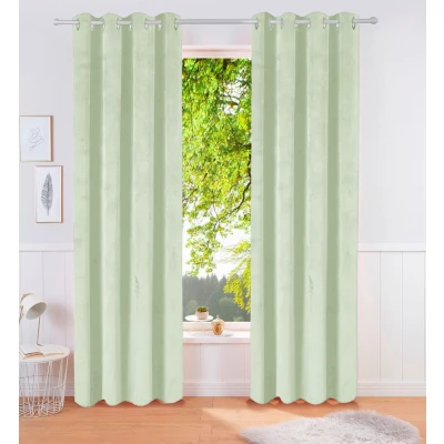Abbildung von OTTO home Vorhang "Velvet Uni" Ösen 2 Stk. tlg. Blickdichter Samt, 2-er Set, edel, Gardine, multifunktional