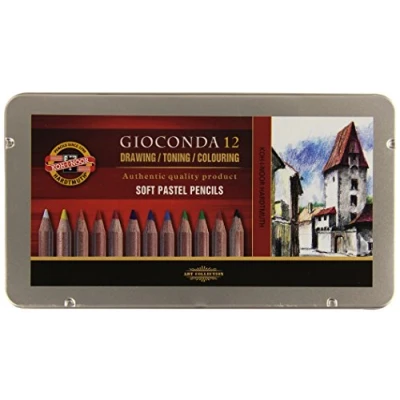 Abbildung von Pastellstifte 12er Set Gioconda Pastellkreiden Stifte Metallbox Zeichenset von KOH I NOOR
