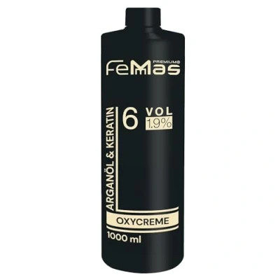 Abbildung von FemMas Oxycreme in 1,9% 1000 ml I Oxidationsmittel zum Haare färben &amp; Tönen Leichte Anwendung optimaler Halt Entwickler für gleichmäßige Ergebnisse Salon Qualität Hair Color Developer
