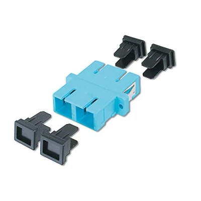Abbildung von DIGITUS LWL Kupplung SC / OM3 Multimode Fibre Optic Netzwerk Technik Farbe Blau