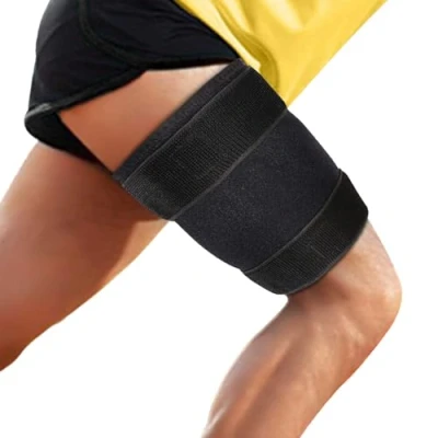 Abbildung von supregear Oberschenkelbandage, Oberschenkelstütze, Verstellbare Oberschenkel Kompressions Rutschfest für Kniesehne, Quad, Leistengegend, Muskelfaserriss, KrämpfeLeistengegend, Frauen Männer