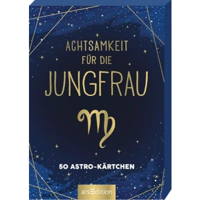 Abbildung von Achtsamkeit für die Jungfrau: 50 Astro Kärtchen Astrologie im Spielkartenformat Handtasche