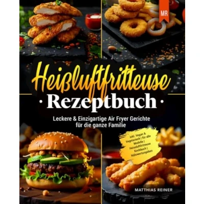Abbildung von Heißluftfritteuse Rezeptbuch: Leckere &amp; Einzigartige Air Fryer Gerichte für die ganze Familie inkl. Vegan Vegetarisch alle Modelle Heissluftfritteuse Kochbuch Nährwertangaben
