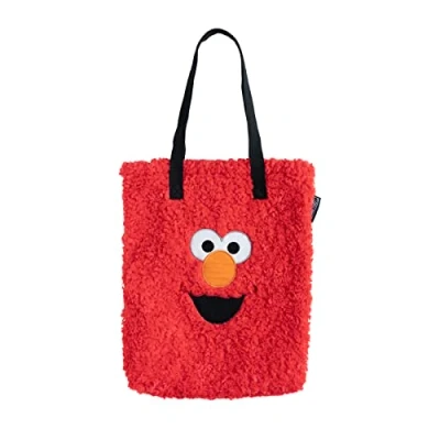 Abbildung von Grupo Erik Tote Bag Einkaufstasche Elmo Sesamstrasse Leichte Tragetasche Stofftasche Offizieler Lizenz