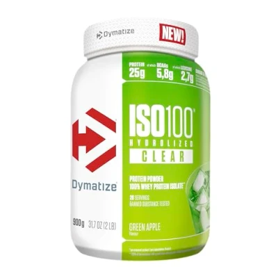 Abbildung von Dymatize ISO 100 Hydrolyzed Clear Green Apple 900g Whey Protein Pulver