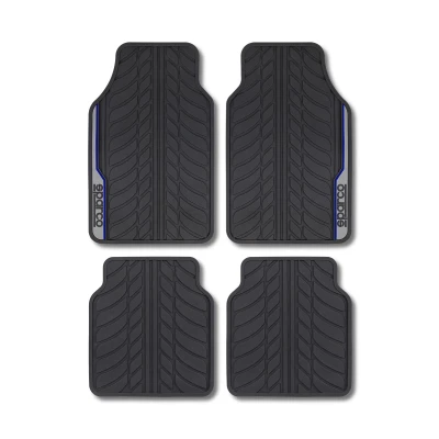 Abbildung von SPARCO F507 SPCF507BL Fußmattensatz PVC vorne und hinten schwarz, Blau