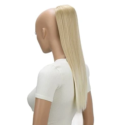 Abbildung von CAISHA 55cm Haarteil Nina mit Kordelverschluss Zopf Haarverlängerung Glatt Blond Mix PH509