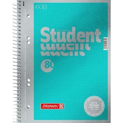 Abbildung von Brunnen Collegeblock Premium Student A5, punktiert, 80 Blatt, blau