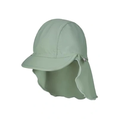 Abbildung von Sterntaler Schirmmütze Nacken Uni Baby und Kinder Mütze mit Nackenschutz UV Schutz 50+ Bademütze Kopfbedeckung Schwimmbad Strand Unisex Bademode mattgrün, Größe 47