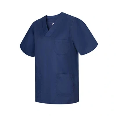 Abbildung von MISEMIYA Medizinische Uniformen Unisex Top Krankenschwester Krankenhaus Berufskleidung 5XL, Marineblau