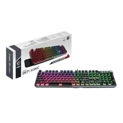 Abbildung von MSI Vigor GK71 Sonic RED DE Gaming Tastatur, QWERTZ, mechanisch, Switches, Mystic Light RGB, kabelgebunden, schwarz