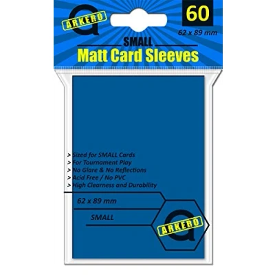 Abbildung von Arkero G Small Matt Card Sleeves Blue (60 Matte, Blaue Kartenhüllen) Yu Gi Oh! Größe