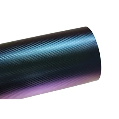 Abbildung von Finest Folia BS05 3D Chamäleon Blau Carbonfolie BLASENFREI Luftkanäle Auto Folie (30 cm x 142 cm)