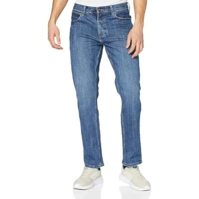 Abbildung von Wrangler Herren Authentic Straight Jeans, Mid Stone, 36W / 34L EU