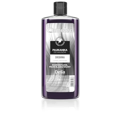 Abbildung von Cameleo Silberner Haar Toner mit Jasminwasser glamouröse Farbtöne OHNE Gelbstich semi permanente Haarfarbe für blondes, platinblondes &amp; graues Haare Farbe Pflege parabenfrei 200ml
