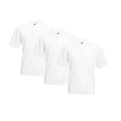 Abbildung von Fruit of the Loom Herren 63 402 0 Polohemd, White (White 30), 5XL (3er Pack)