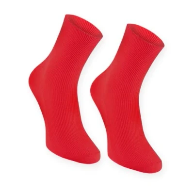 Abbildung von Rainbow Socks Damen Herren Baumwolle Diabetiker Socken Ohne Gummibund 1 Paar Rot Größen 44 46