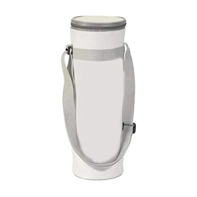 Abbildung von noTrash2003 Kühltasche zum Umhängen für 1,5 L Flasche, Verstellbarer Schulterriemen, kleine Drinks, Kühlbox Outdoor, Reisen und Co (Weiß)
