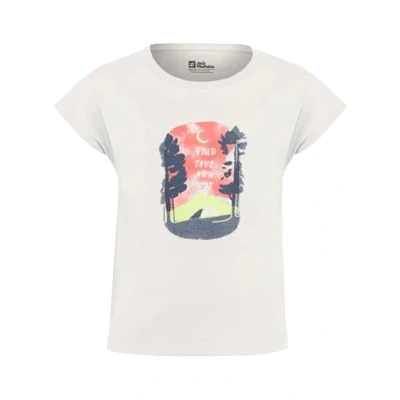 Abbildung von Jack Wolfskin Graphic Girls Tshirt print für Kinder, Größe: 128, White