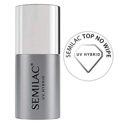 Abbildung von Semilac Überlack UV Hybrid Nagellack Top Coat No Wipe 11 ml