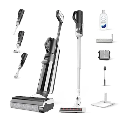 Abbildung von Tineco Floor One S5 Combo Power KIT Smart Nass Trockensauger mit iLoop Technologie 5 in 1, Ultraleise für Tierhaare, Harte Böden, LED Display, Wi Fi, App
