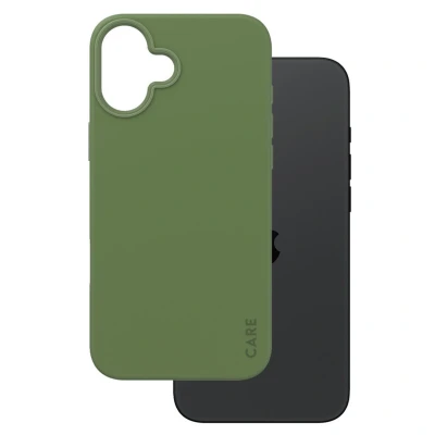 Abbildung von Apple iPhone 16 Plus Hülle MagSafe Silikon PanzerGlass Hard Case/Backcover Handyhülle Grün Shockproof/Stoßfest