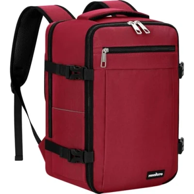 Abbildung von MOCOCITO Handgepäck Rucksack für Ryanair 40x20x25, Untersitz Kabinentasche, Maximale Größe der Kabinenreisetasche Flugtasche, Gepäck Weekender mit Schultergurt Handtasche Sporttasche 20L(Rot)