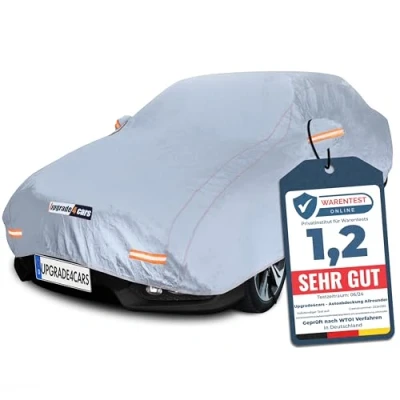 Abbildung von Upgrade4cars Autoabdeckung Outdoor Vollgarage Auto Abdeckplane Komplett für alle Jahreszeiten Autoplane Universal Pkw Größe: L 483 * 178 121 cm