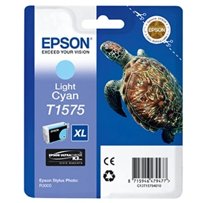 Abbildung von Epson T1575 Tintenpatrone Schildkröte, Singlepack, hell cyan