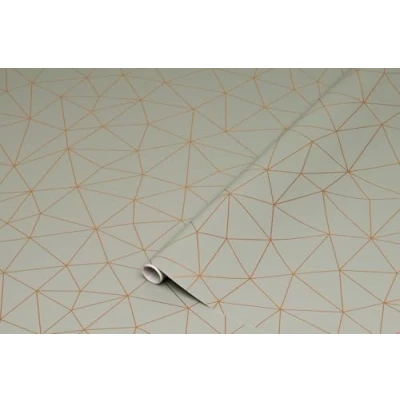 Abbildung von d c fix Möbel Klebefolie Tico Gold grau Muster 45 cm x 2 m Möbelfolie selbstklebende Deko Folie Schrank folieren Dekorfolie geometrisch Art Deco modern