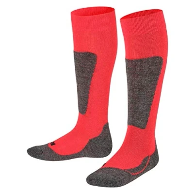 Abbildung von Falke Active SKI Kneehigh Anatomical Plush SOLE Kniestrümpfe für Kinder, Größe: 27 30, Fire
