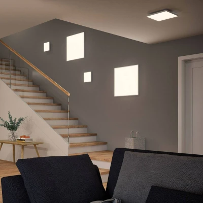 Abbildung von Paulmann 79817 LED Panel Velora eckig incl. 1x16,8 Watt Deckenlampe Weiß matt Lichtpanel Metall Deckenlicht 3000 K