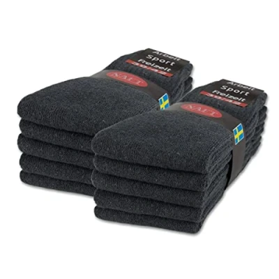 Abbildung von sockenkauf24 10 20 30 Paar Sportsocken Tennissocken Arbeitssocken Herren &amp; Damen Socken Baumwolle (43 46, Anthrazit)