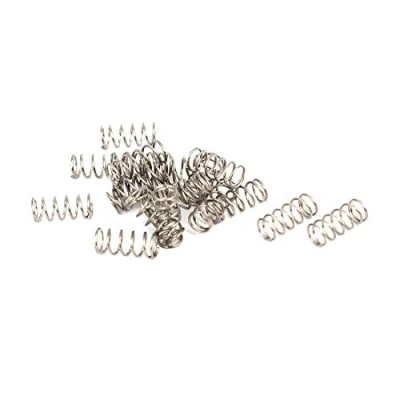 Abbildung von sourcing map 20 Stück Druckfedern Ersatz Druckfeder Spiralfeder Stahlfeder 0.4mmx4mmx10mm aus 304 Edelstahl Silber Ton